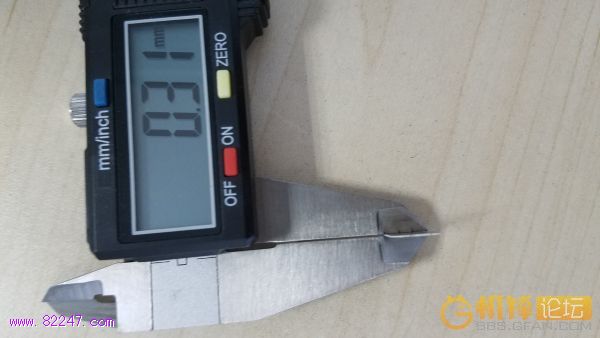 打磨好后的厚度